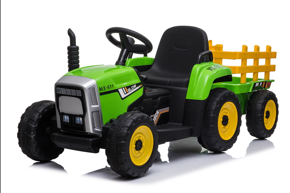 Трактор с прицепом BARTY зеленый TR 77